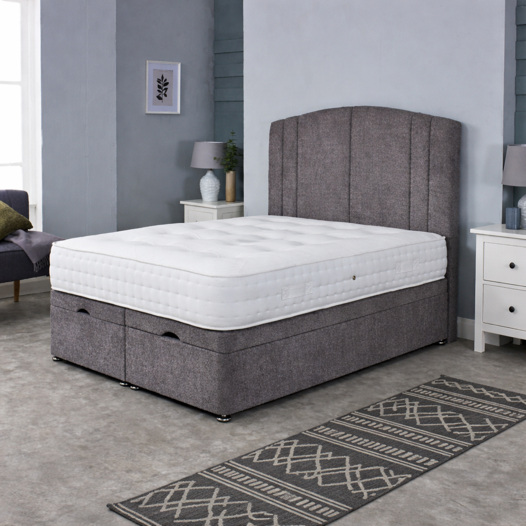 Montreal Divan Ottoman With 54" Lined Headboard