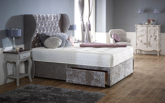 Trafford Divan Bed With 54" Wing Headboard
