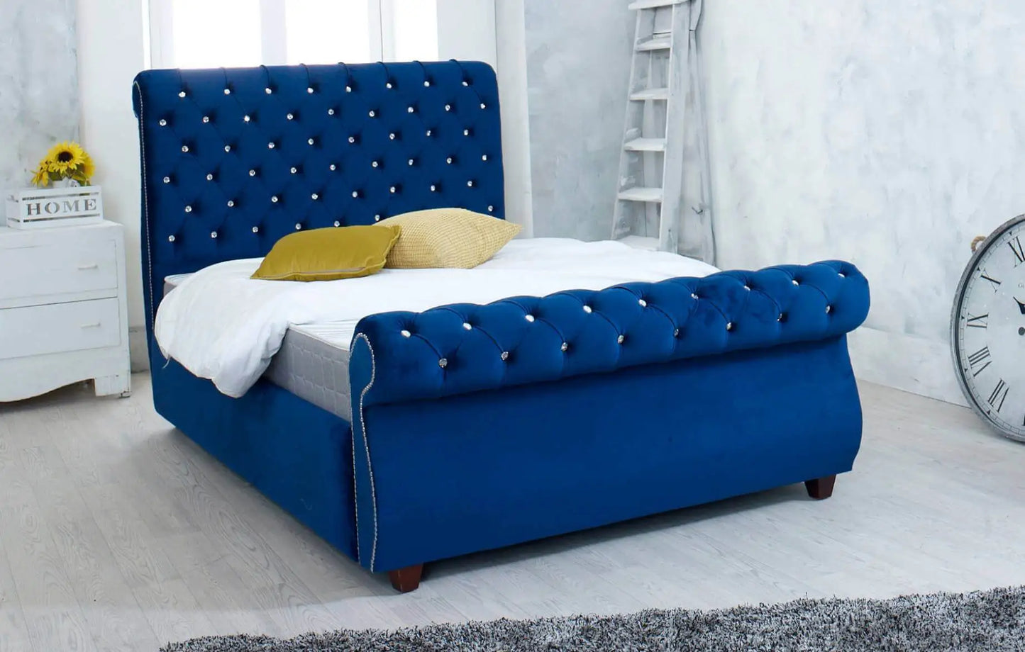 Swan Fabric Designer Bed Frame