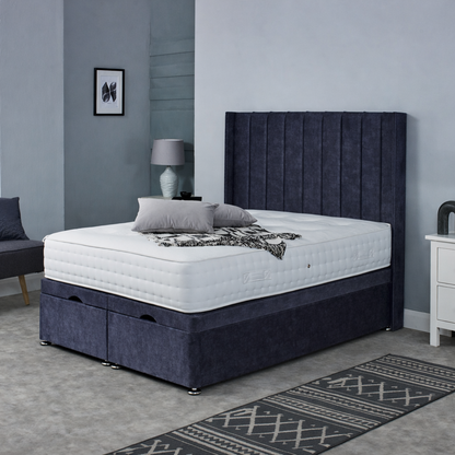 Loria Divan Ottoman With 54" Wing Headboard