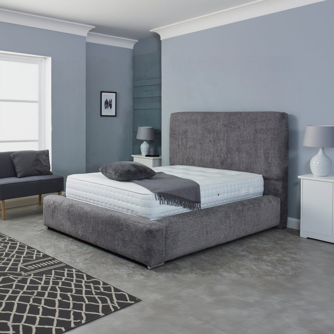 Havana Bed Frame With Thick Sides And 54" Headboard