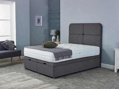 Panache Divan Ottoman With Cube Style Headboard