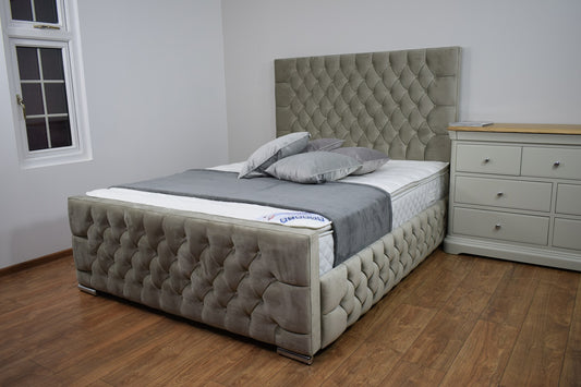 Romeo Fabric Bed Frame With Padded Sides