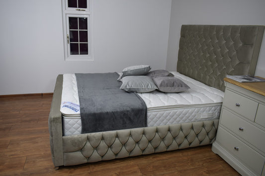 Romeo Fabric Bed Frame With Padded Sides