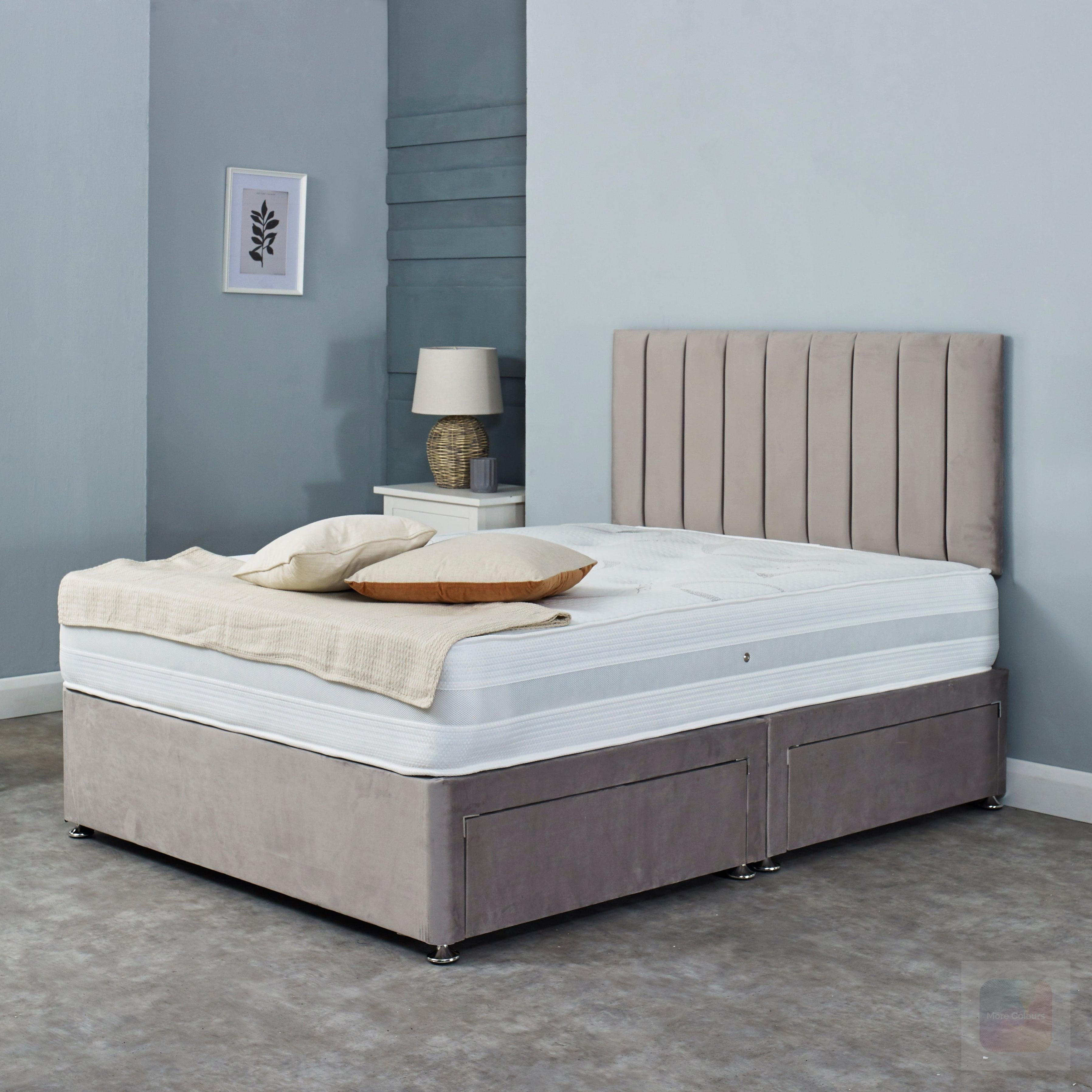 Sophia Divan Bed With Vertical Headboard