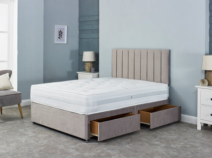 Sophia Divan Bed With Vertical Headboard