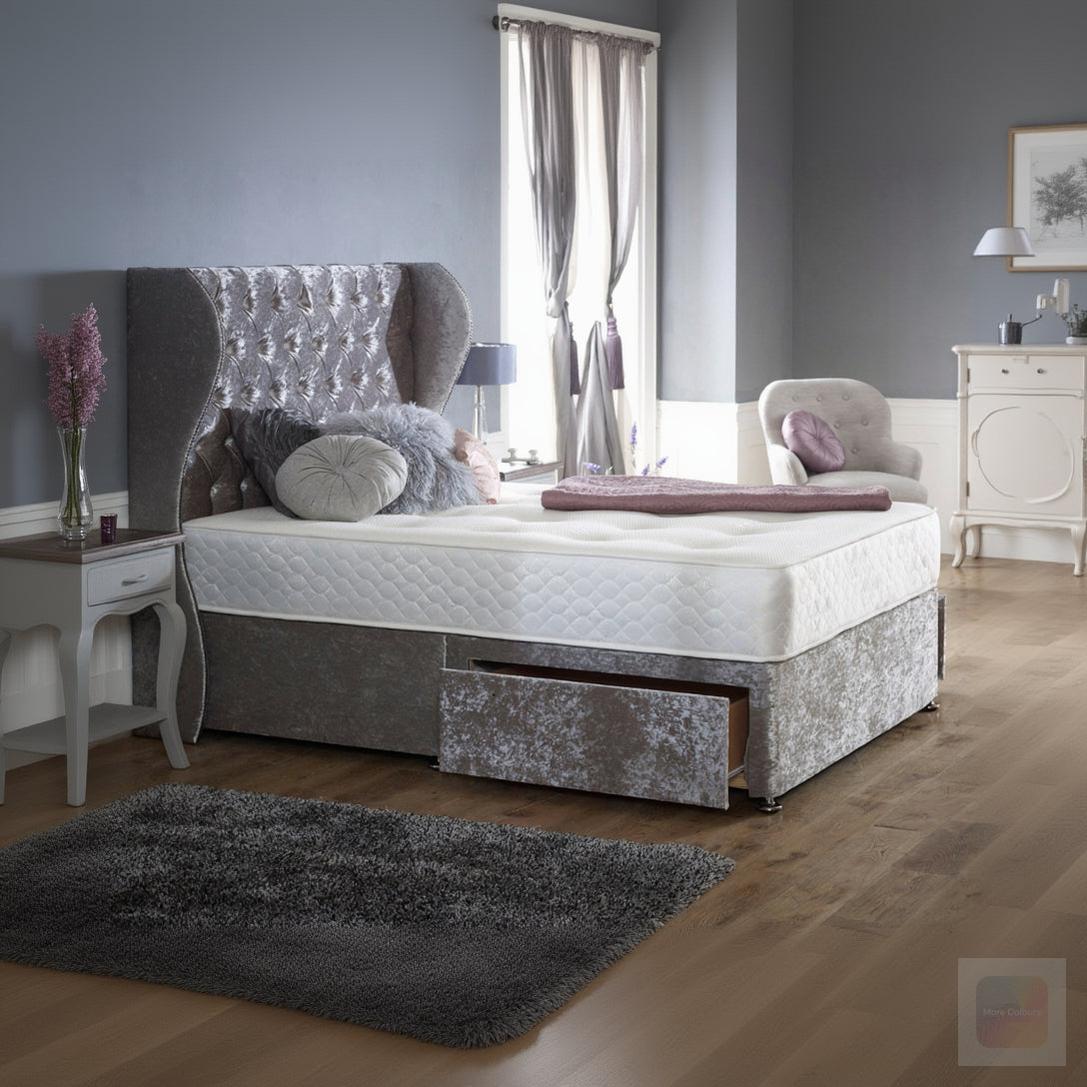 Trafford Divan Bed With 54" Wing Headboard