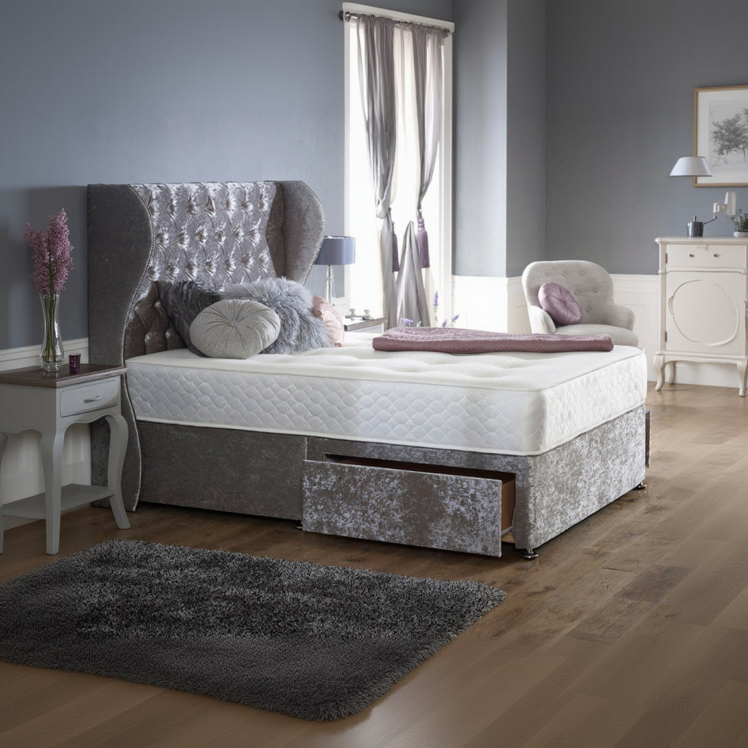 Trafford Divan Bed With 54" Wing Headboard