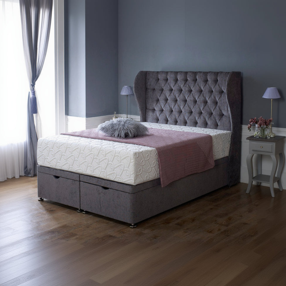 Trafford Divan Ottoman With 54" Wing Headboard