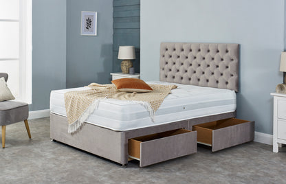 Vianna Divan Bed With Chesterfield Headboard