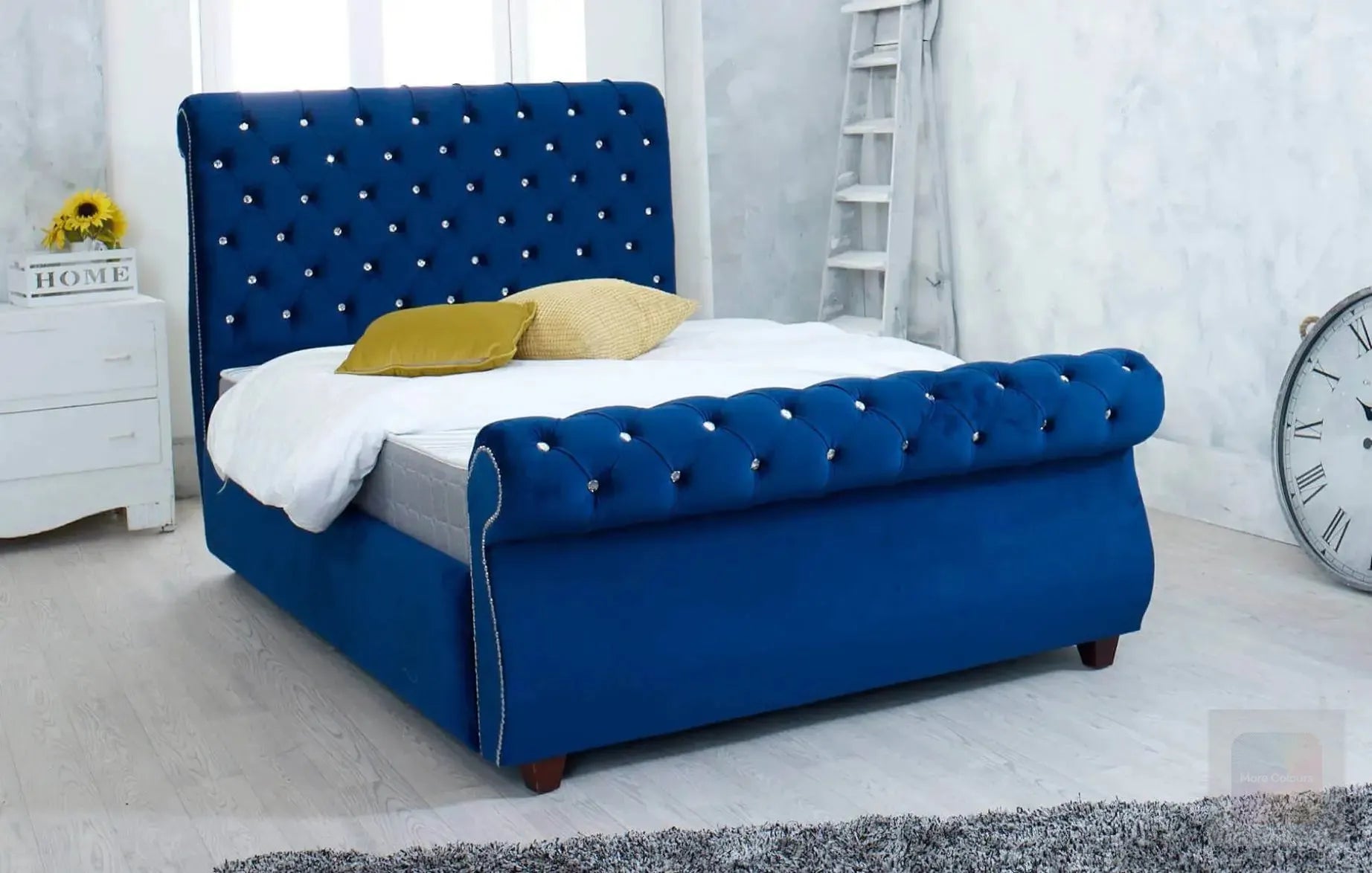 Swan Fabric Designer Bed Frame